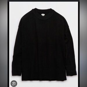 Aerie Unreal Oversized Black Sweater